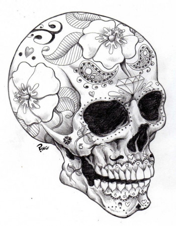Sugar Skulls Coloring Pages | Printable Coloring Pages | art work ...