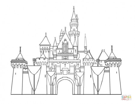 Disney Castle coloring page | Free Printable Coloring Pages