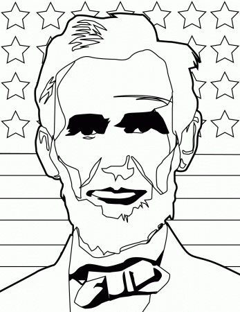 Abraham Lincoln Coloring Page - Handipoints