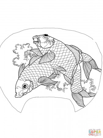 Koi Fish coloring page | Free Printable Coloring Pages