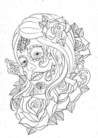 Best Photos of Day Of The Dead Skulls Coloring Pages - Day of Dead ...