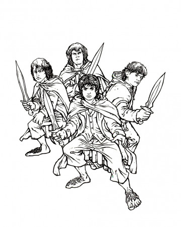 Lord of the Rings: Hobbits - Lord of the Ring Kids Coloring Pages