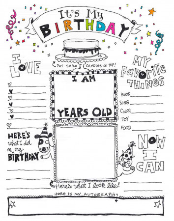 Happy Birthday Coloring Pages | Skip To My Lou
