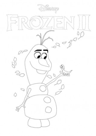 Frozen 2 - Olaf and Bruni coloring page - Free Frozen II coloring ...