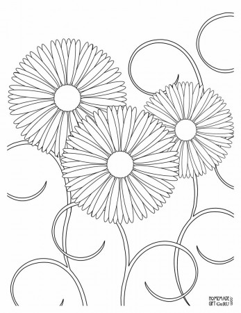 Free Printable Flower Coloring Page