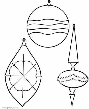 Christmas Ornaments Coloring Pages - Printable!