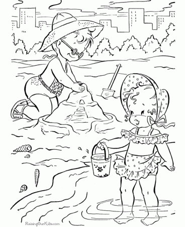 Beach Coloring Pages, Sheets and Pictures!