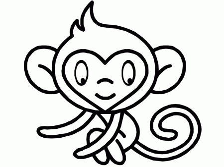 monkey faces Colouring Pages