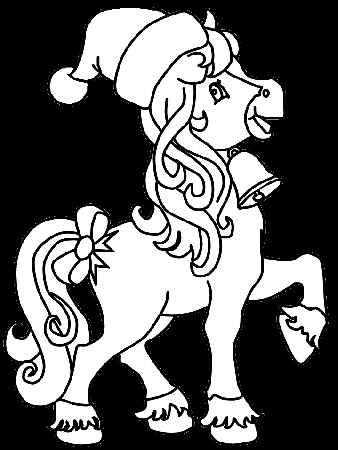 Printable Horse Christmas Coloring Pages - Coloringpagebook.com