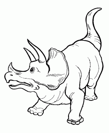 Dinosaur Coloring Pages | Printable Triceratops coloring page and 