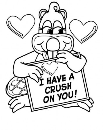 Happy Valentine Funny Coloring Pages | Coloring Pages