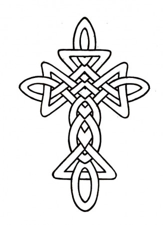 Celtic Cross Coloring Pages Page 1