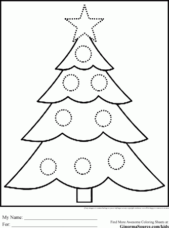 Christmas Tree Coloring Page - frequence3