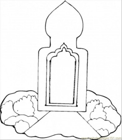 Mosque Coloring Page - Free Buildings Coloring Pages ...