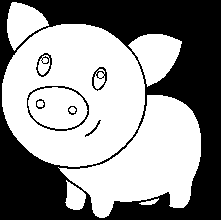 9 Pics of Pig Clip Art Coloring Page - Cute Cartoon Pigs Coloring ...