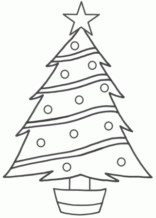 Free Printable Christmas Tree Coloring Pages Nice - Coloring pages