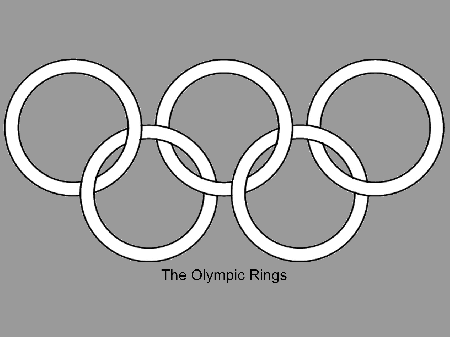 Olympic Games Flag Coloring Page - Coloring
