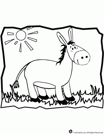 Donkey-coloring-6 | Free Coloring Page Site
