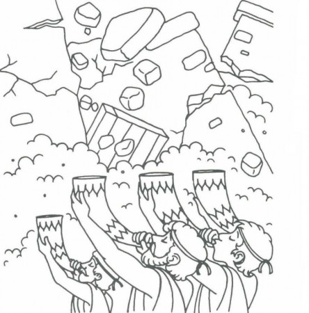 joshua and jerico Colouring Pages