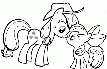 My Little Pony Coloring Pages : My Little Pony Looking At Each 