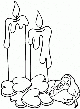 Hearts Roses - Valentines Day Coloring Pages : Coloring Pages for 