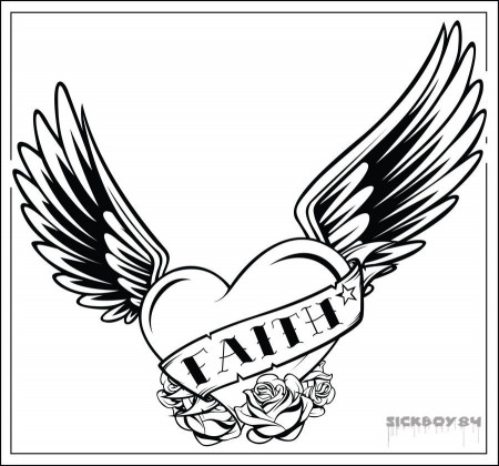Coloring Pages Of Hearts With Wings And Roses