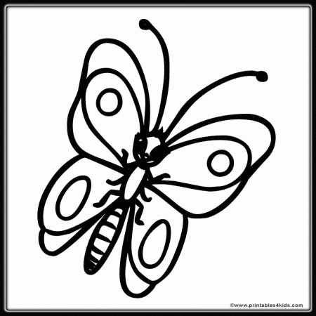 Butterfly Coloring Page 10 : Printables for Kids – free word 