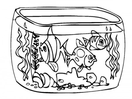 How to Draw Fish Tank Coloring Page - NetArt