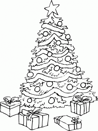 Printable Coloring Pages Christmas Tree Free | Christmas Coloring ...