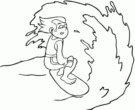 Surfing Coloring Pages