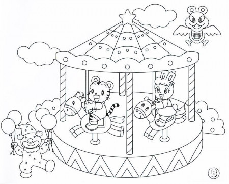 Coloring Pictures Of Carousel Horses - High Quality Coloring Pages