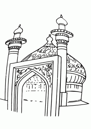Mosque coloring pages | Coloring pages to download and print