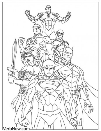Free JUSTICE LEAGUE Coloring Pages for Download (Printable PDF) - VerbNow