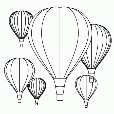 Six Beautiful Balloons Coloring Pages Balloons Coloring Pages Hot ...