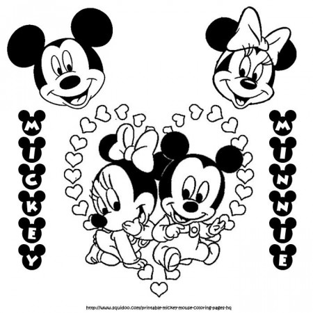 Baby mickey, Minnie mouse and Coloring pages
