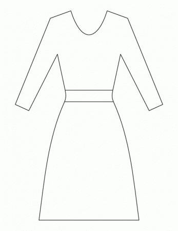 Dress Coloring Page - Coloring Pages for Kids and for Adults