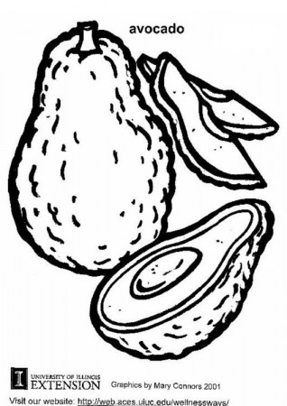 Coloring Page avocado - free printable coloring pages