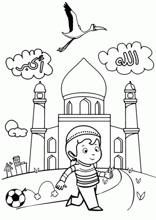 Mosque #2 (Buildings and Architecture) – Printable coloring pages
