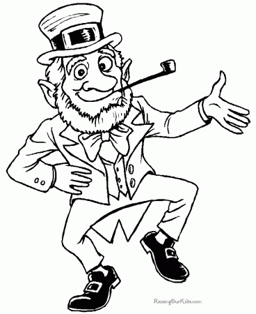 Leprechaun Coloring Pages for St Patrick Day