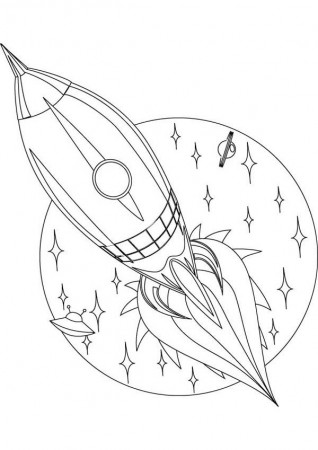 Rocket Spaceship Coloring Page - Free & Printable Coloring Pages ...