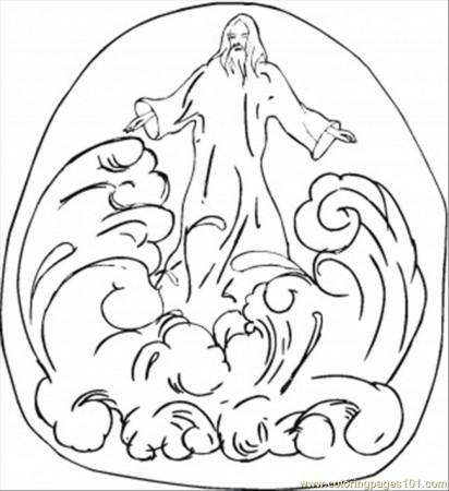 Jesus Walks On The Water Coloring Page - Free Religions Coloring Pages :  ColoringPages101.com