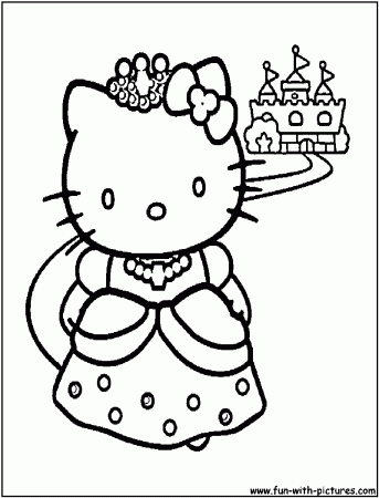 Hello Kitty Princess Coloring Pages - HiColoringPages