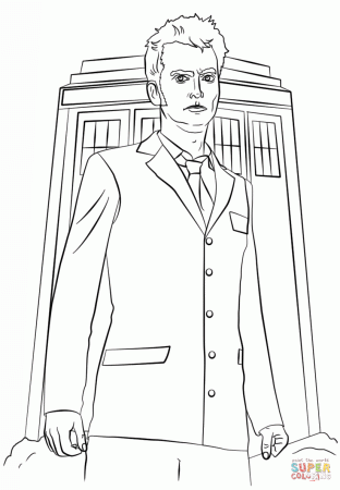 Doctor Who Coloring Page - Coloring Pages for Kids and for Adults