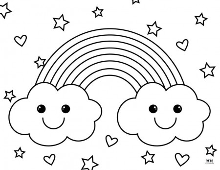 Printable Rainbow Coloring Page 27 | Heart coloring pages, Coloring pages,  Rainbow pattern printable