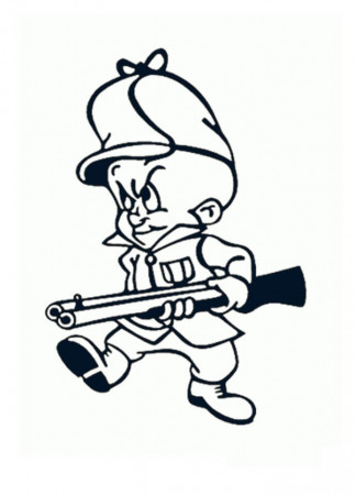 Angry Elmer Fudd Coloring Page - Free Printable Coloring Pages for Kids