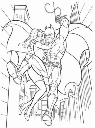 Batman Saving Women Coloring Pages - Action Coloring Pages, Batman ...