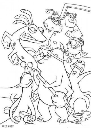 Monsters, Inc. coloring pages - Randall is Mad