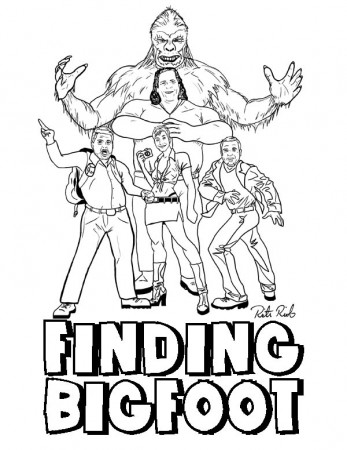 Bigfoot presents coloring pages