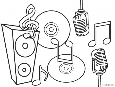 Microphone Coloring Page For Kids Printable Barbie To Print ...