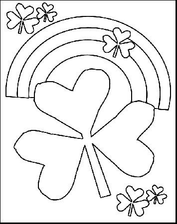 St. Patrick's Day Shamrocks and Rainbows - Free Coloring Pages for ...